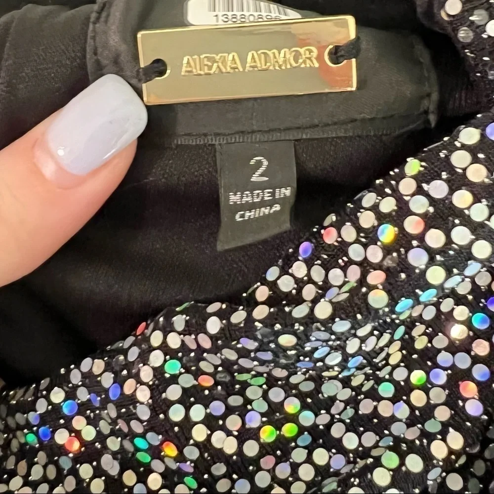 Alexia Admor Rainbow Sequin Dress